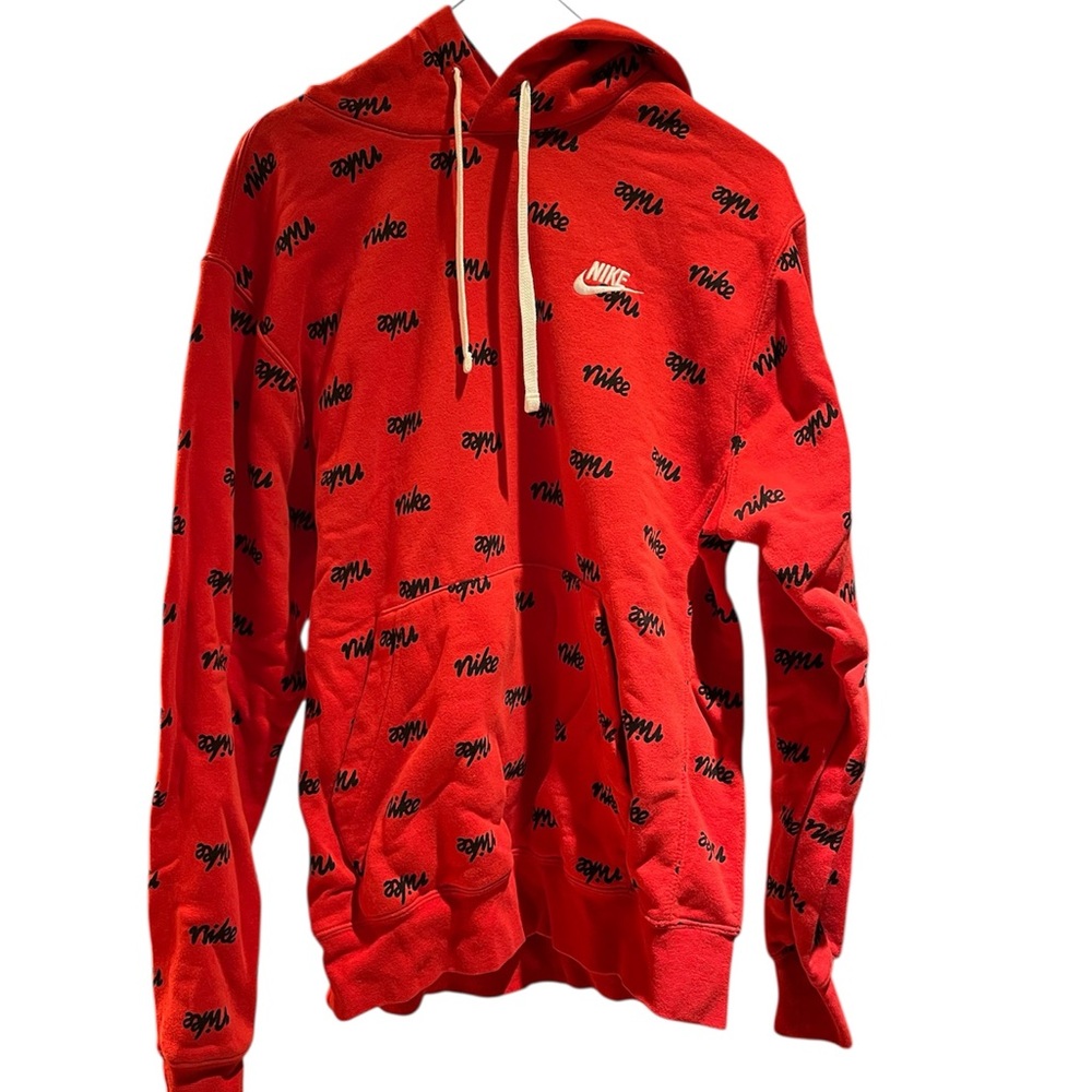 Red Nike hoodie mens size small